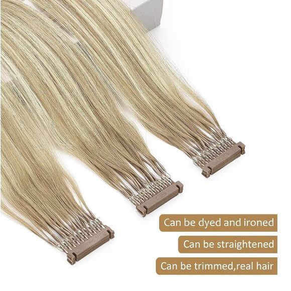 100% Real human Natural Hair Extensions,Ten Bunches (20Inch, #60) blonde - Picture 2 of 6